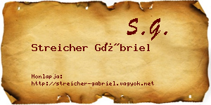 Streicher Gábriel névjegykártya